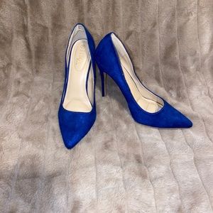 Blue Suede Pumps